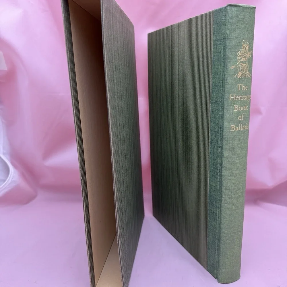 VTG Heritage Press Book of Ballads 1967 w/ Slipcase & Sandglass